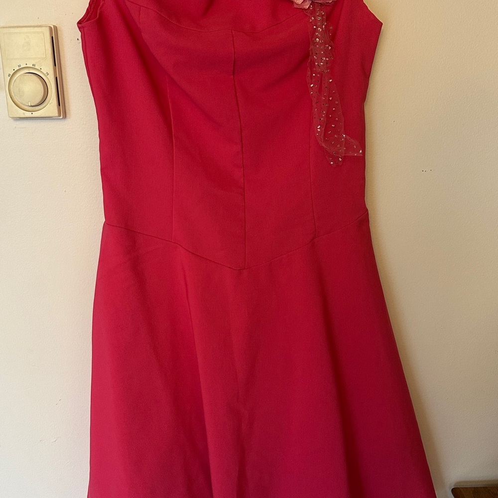 Ruby Rox Pink Asymmetrical Embellished Cocktail Dress